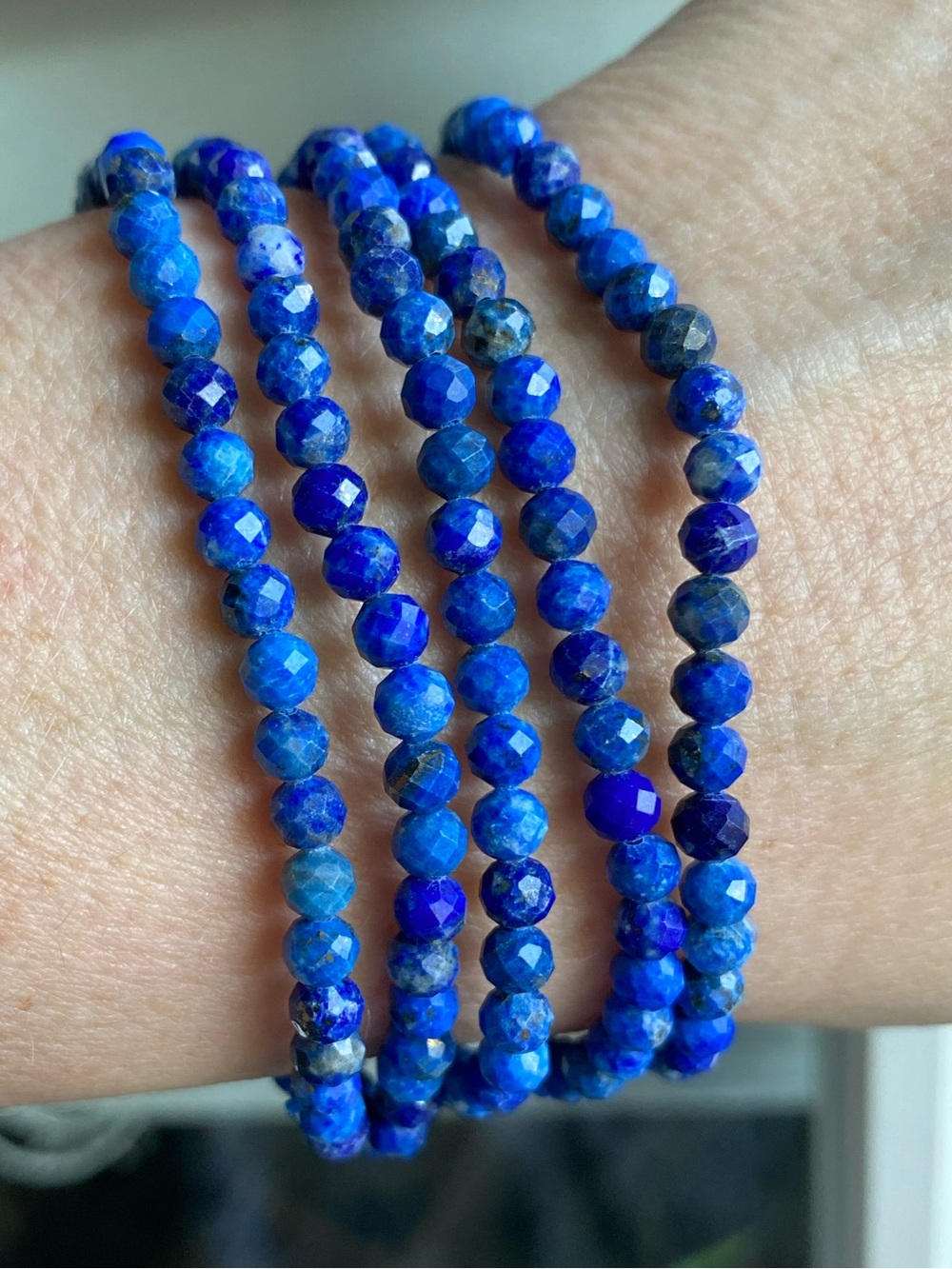 💙 4mm Faceted Lapis Lazuli Crystal Bracelets 💙
